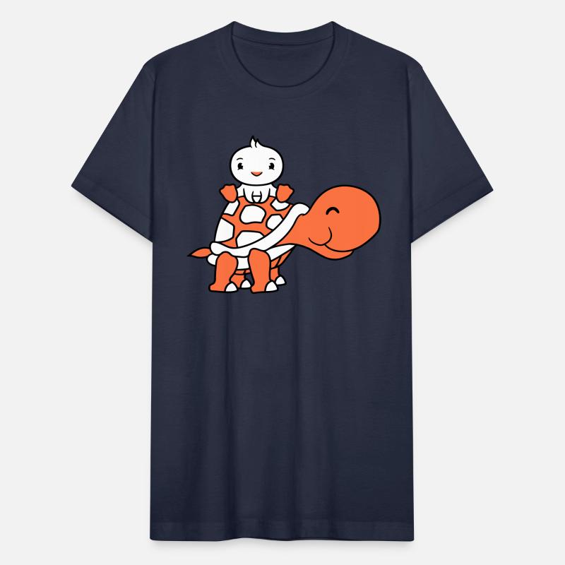 Duck Riding Sitting Giant Turtle 2 Friends Team