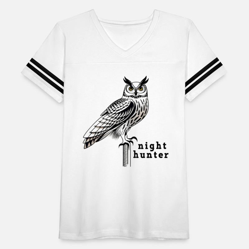 Eagle Owl 2d is standing with text night hunter