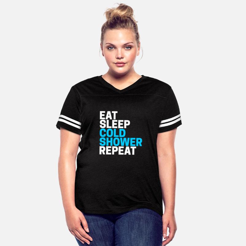 EAT SLEEP COLD SHOWER REPEAT White