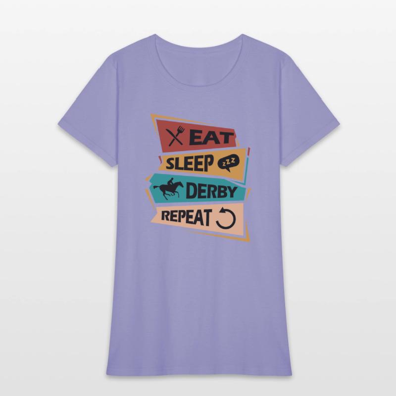Eat, Sleep, Derby, Repeat Horse Racing Jockey