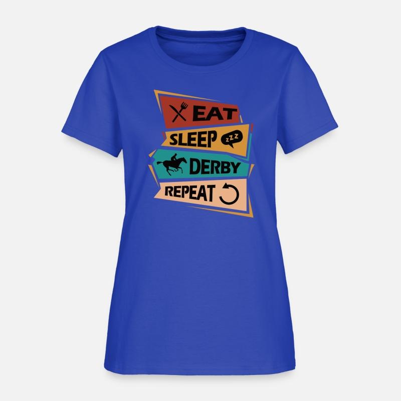 Eat, Sleep, Derby, Repeat Horse Racing Jockey