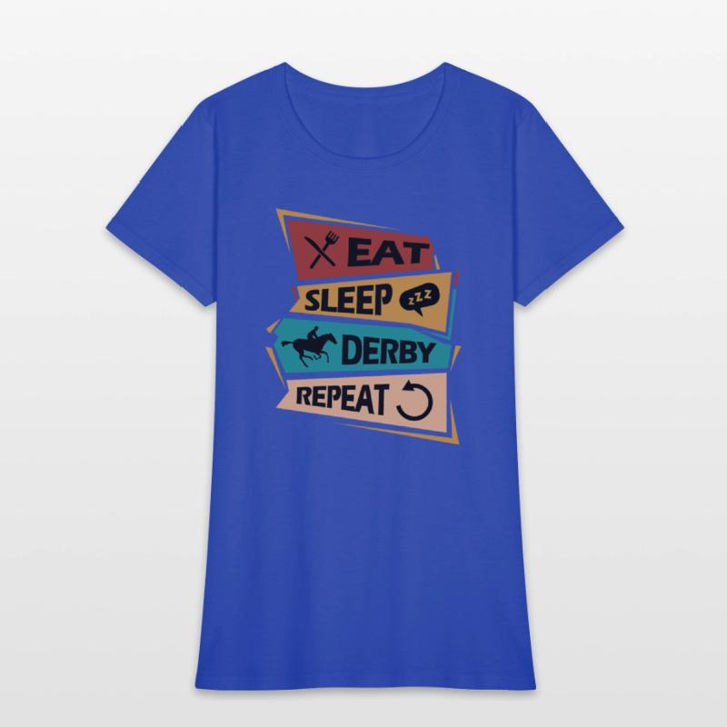 Eat, Sleep, Derby, Repeat Horse Racing Jockey
