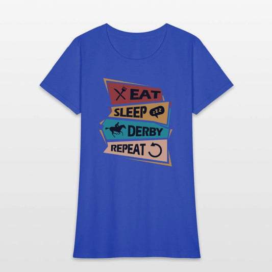 Eat, Sleep, Derby, Repeat Horse Racing Jockey