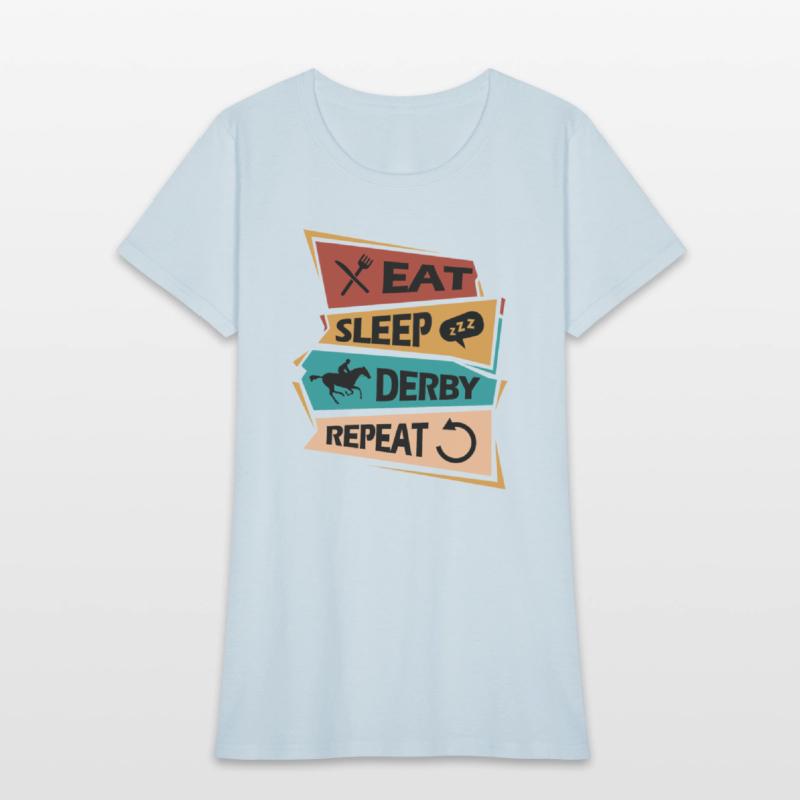 Eat, Sleep, Derby, Repeat Horse Racing Jockey