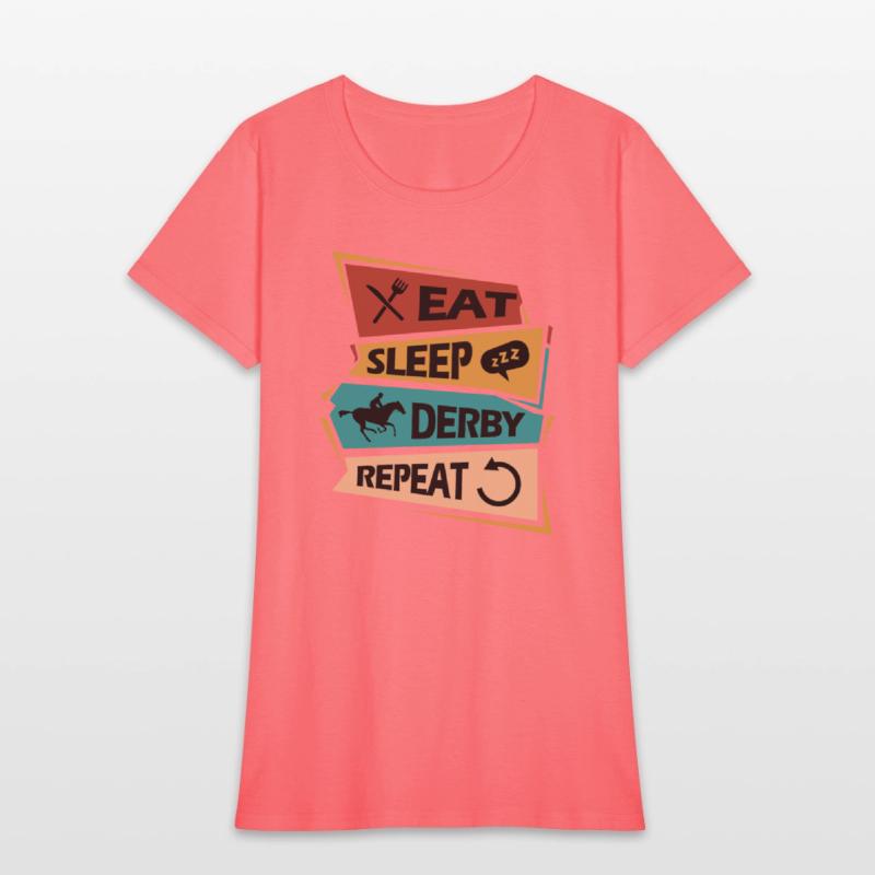 Eat, Sleep, Derby, Repeat Horse Racing Jockey