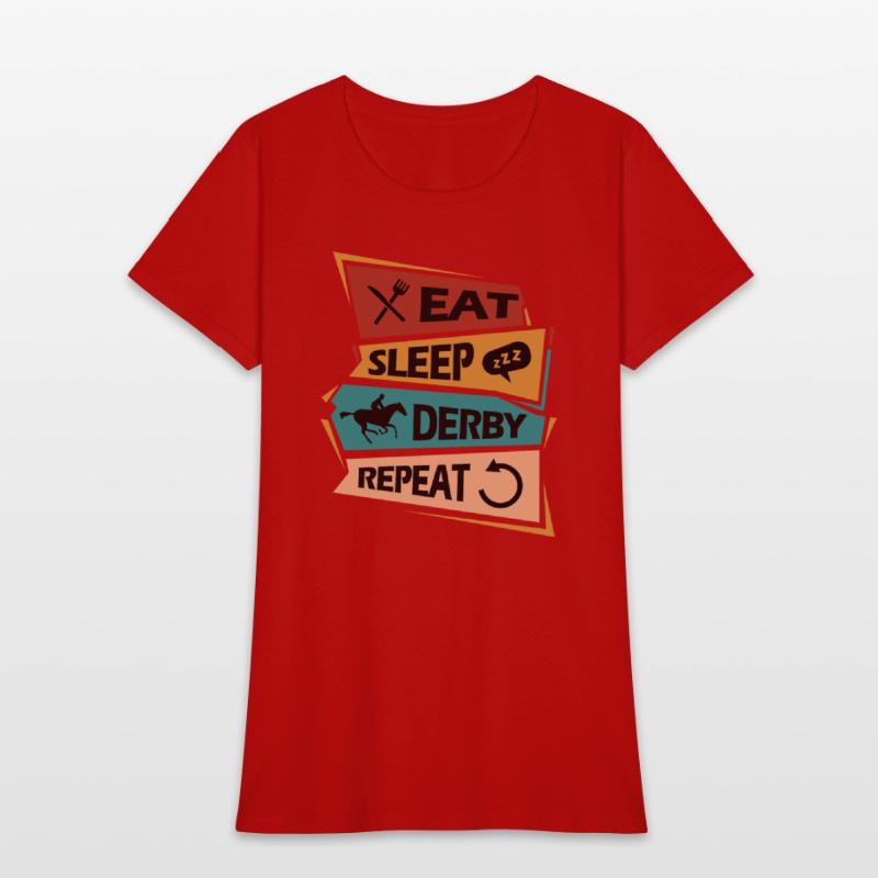 Eat, Sleep, Derby, Repeat Horse Racing Jockey