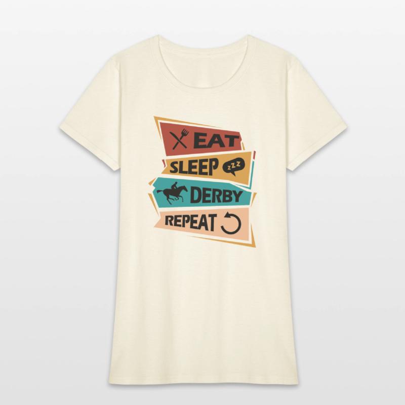 Eat, Sleep, Derby, Repeat Horse Racing Jockey