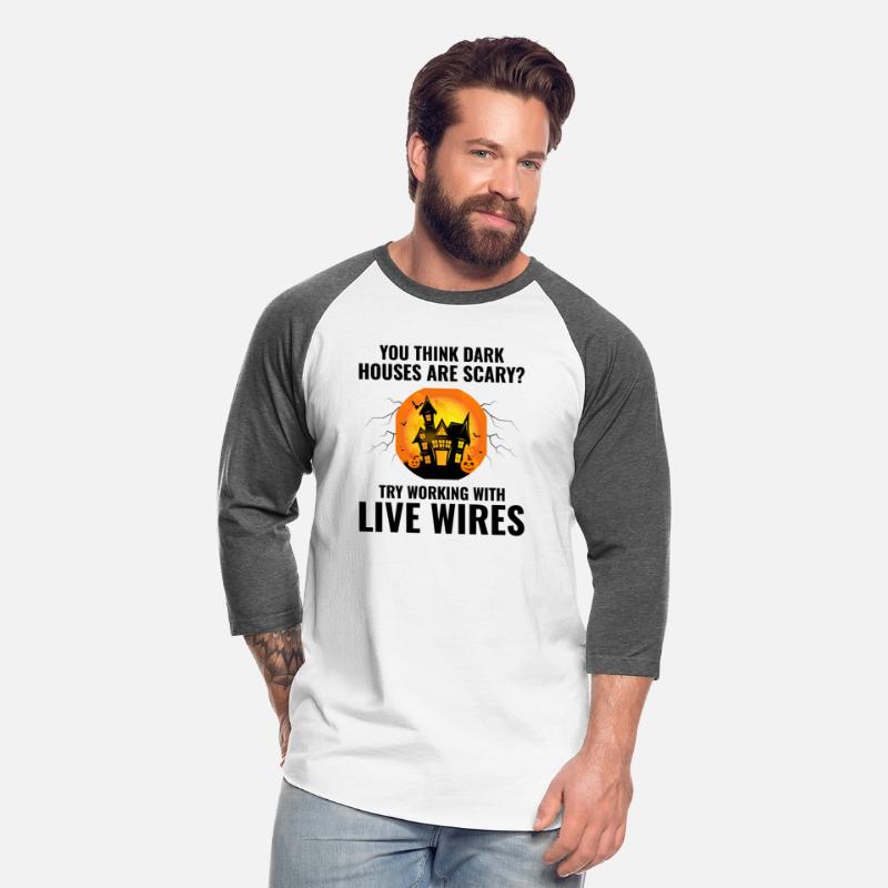 Electrician Halloween Live Wires Dark Houses Humor