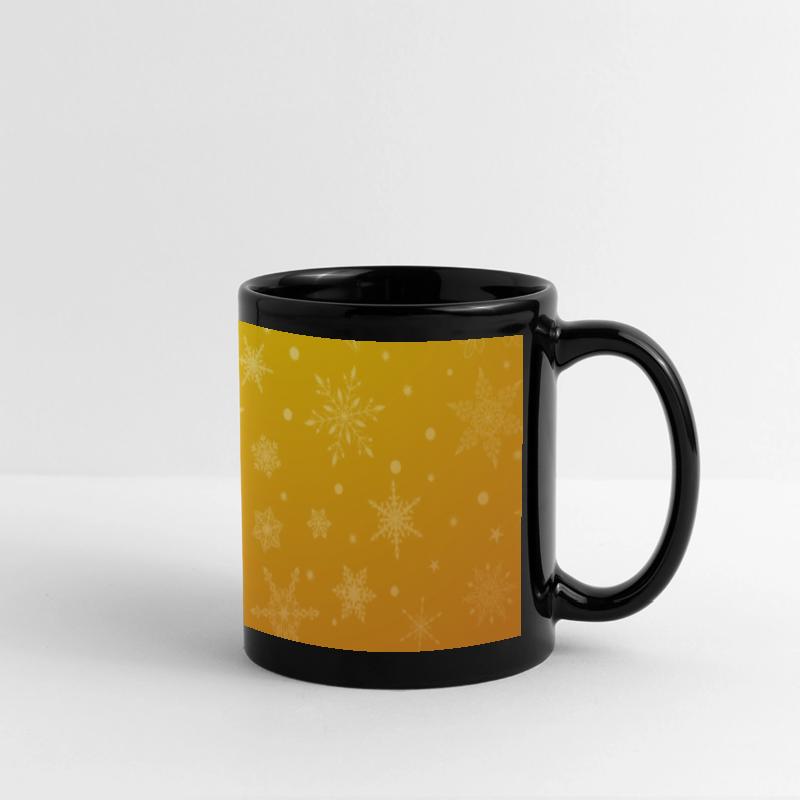 Elegant Christmas Snowflakes Pattern Orange
