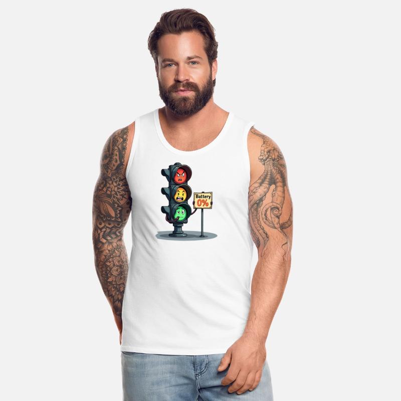 Emotional Traffic Light – Battery 0% Funny Mood