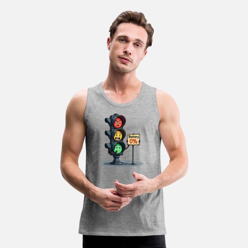 Emotional Traffic Light – Battery 0% Funny Mood