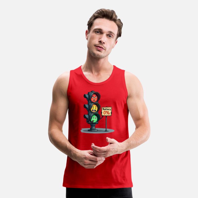 Emotional Traffic Light – Battery 0% Funny Mood