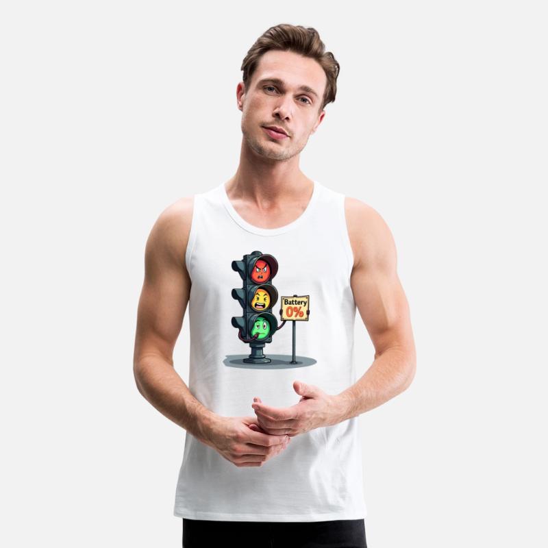 Emotional Traffic Light – Battery 0% Funny Mood