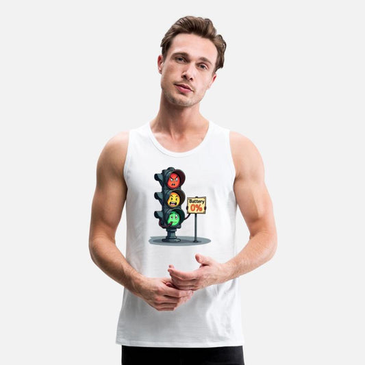 Emotional Traffic Light – Battery 0% Funny Mood