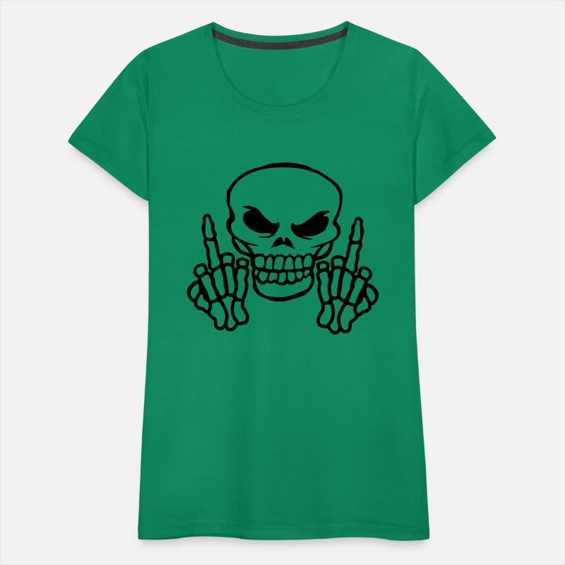 Evil skull middle finger
