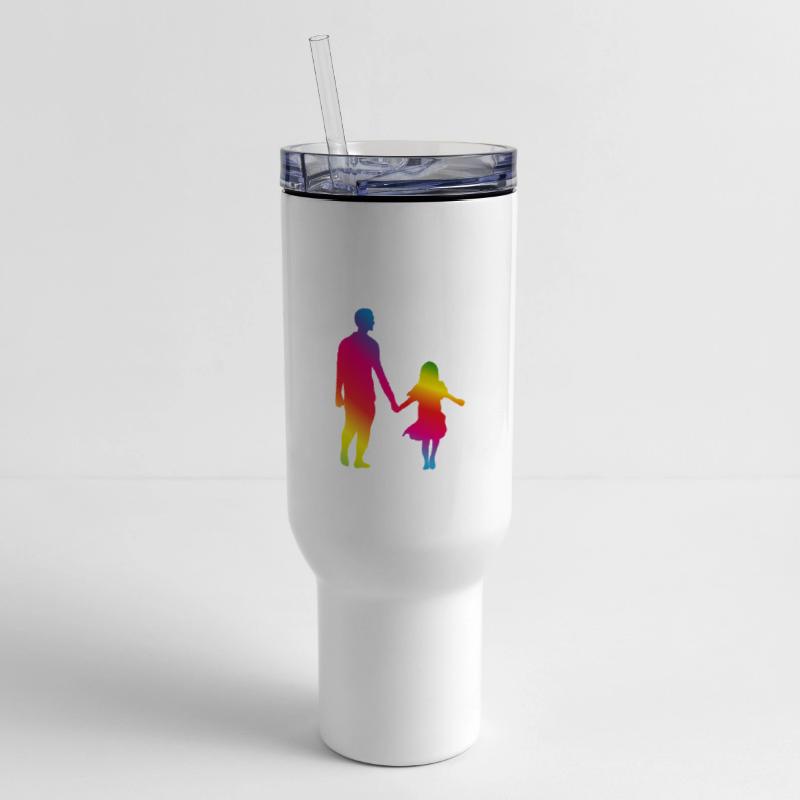 Father and daughter holding hands