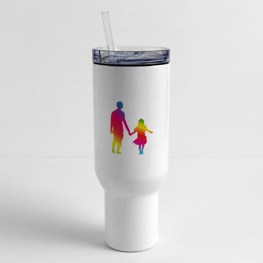 Father and daughter holding hands