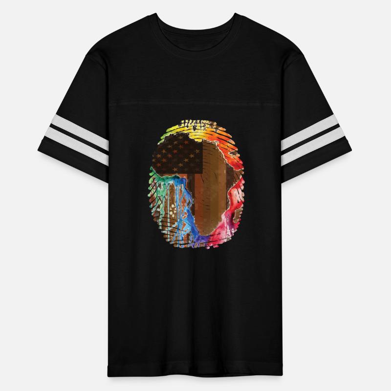 Fingerprint Juneteenth Africa DNA Melanin US Flag