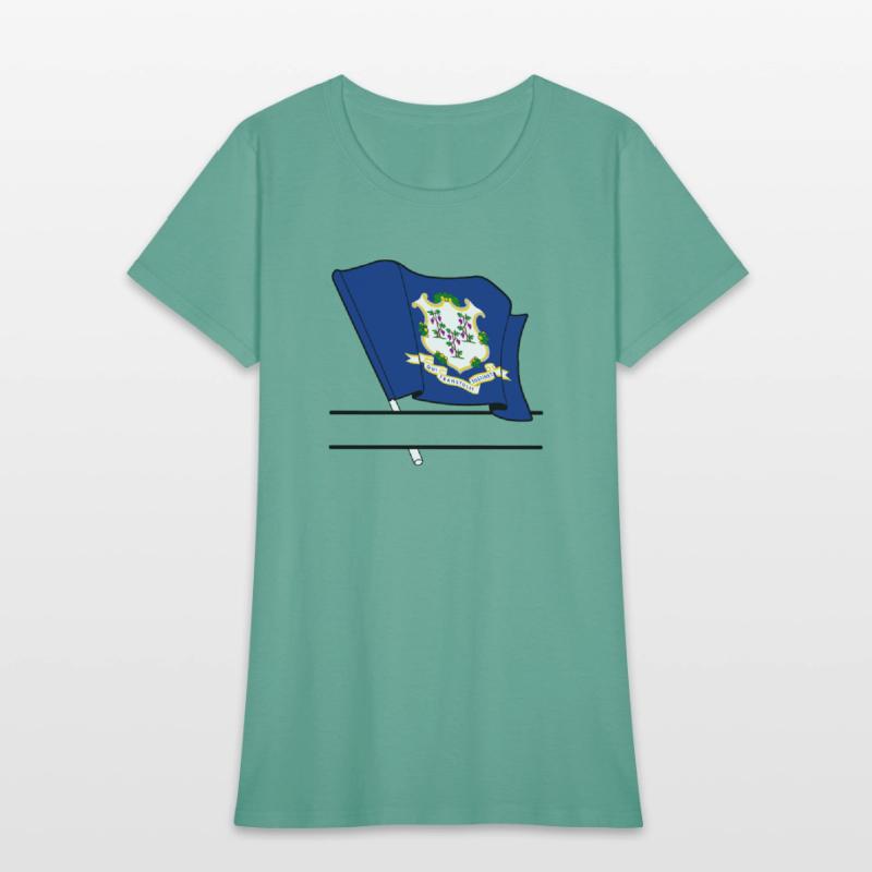 Flag Connecticut text banner