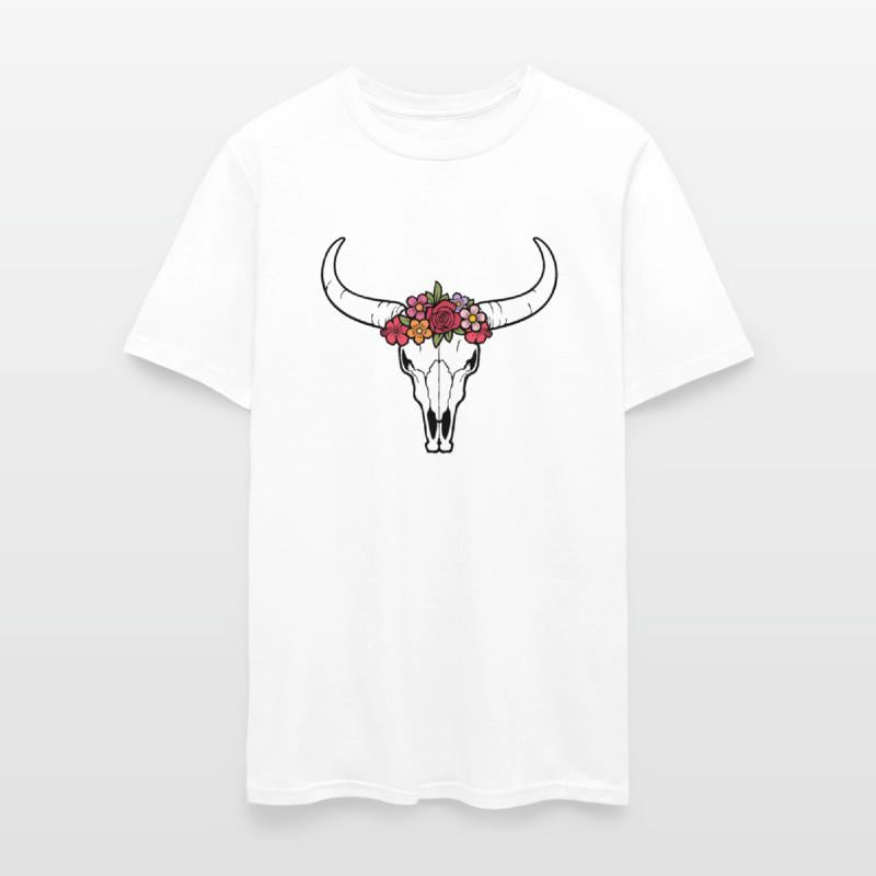 Floral bull skull