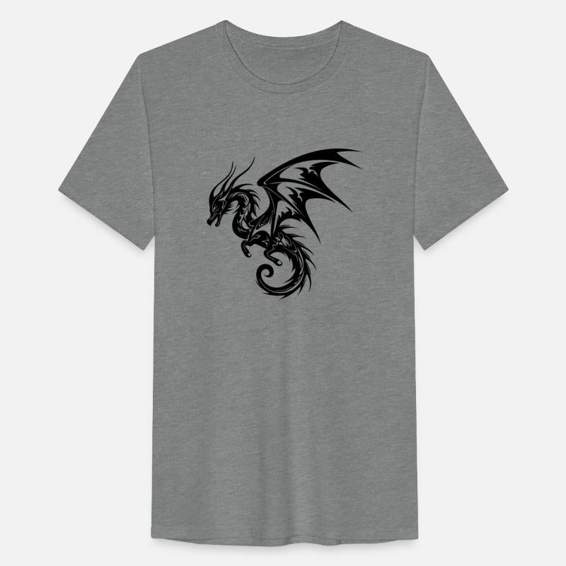 Flying Chinese Dragon In Tattoo Style