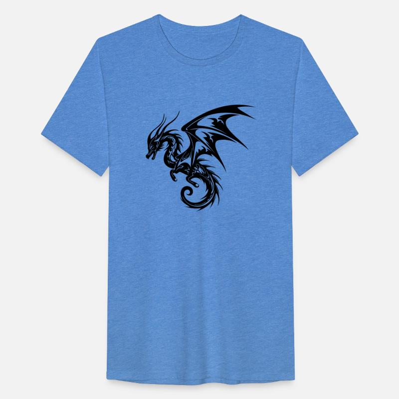 Flying Chinese Dragon In Tattoo Style