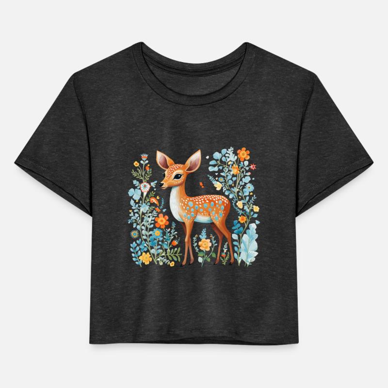 Forest Fawn Woodland Deer Floral for a Nature