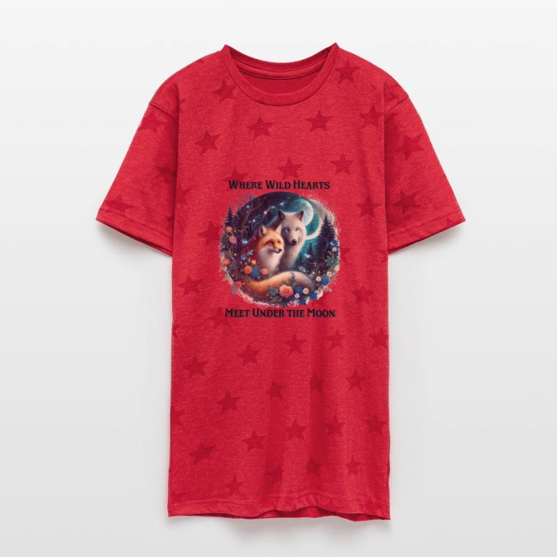 Fox and Wolf Meet Under the Moon