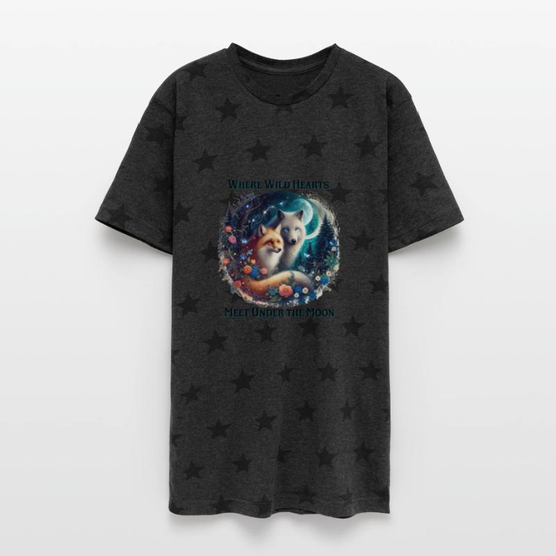 Fox and Wolf Meet Under the Moon