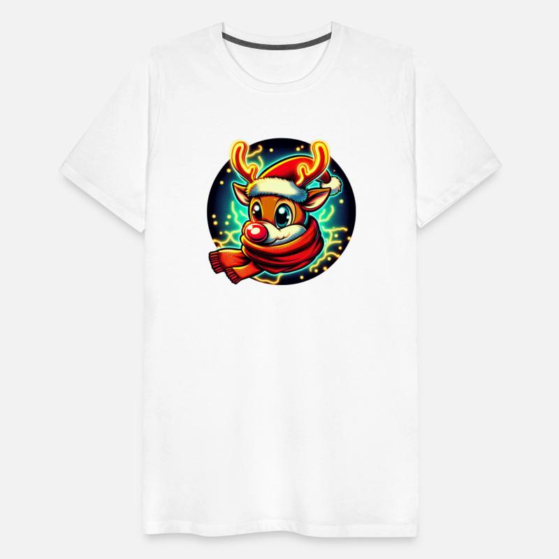 Funny Christmas Rudolph: Glowing Neon Santa Scarf