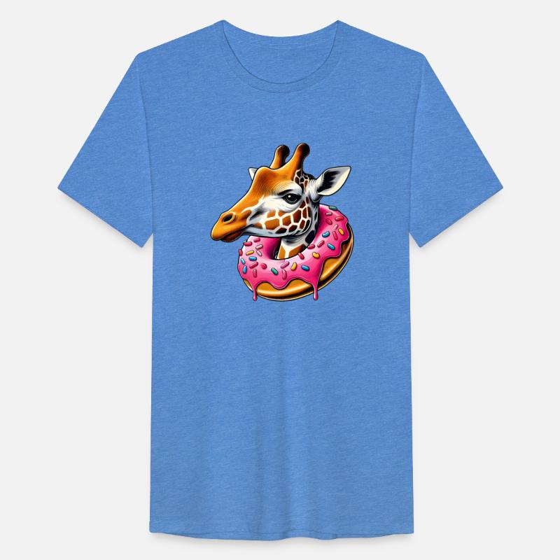 funny feast for the eyes - giraffe with donut