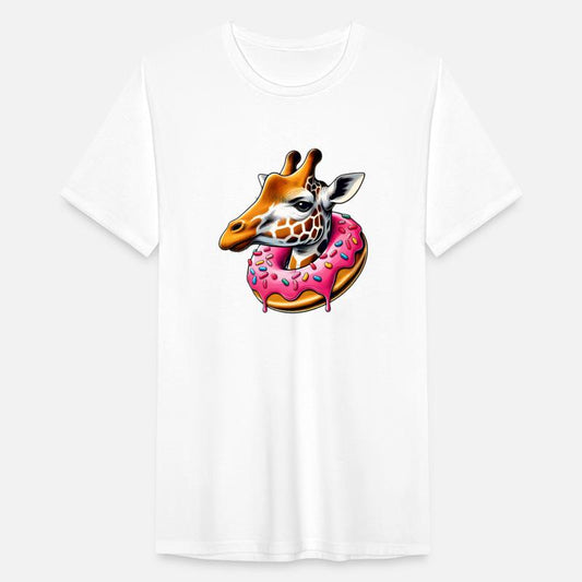 funny feast for the eyes - giraffe with donut
