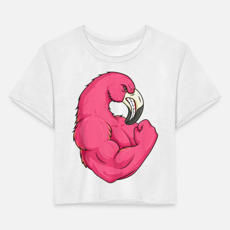 Funny Flamingo Weightlifting Bodybuilder Muscle