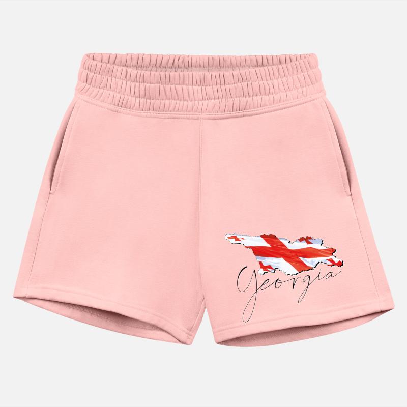 Georgia Flag in Georgia Map EN