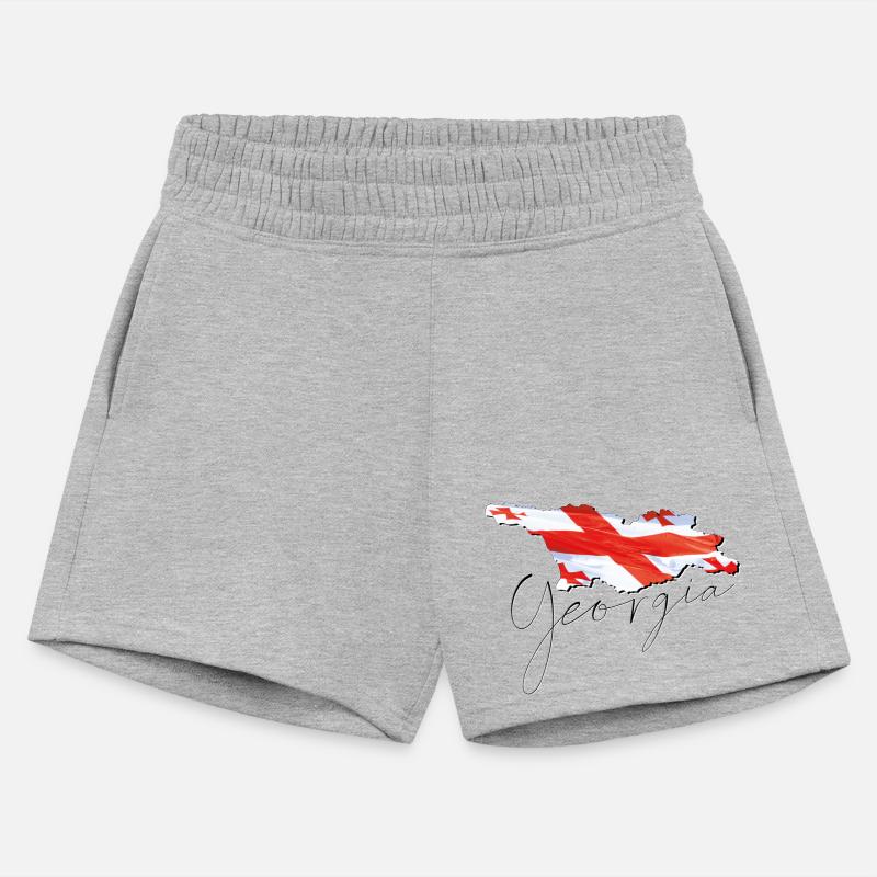 Georgia Flag in Georgia Map EN