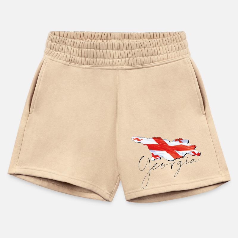 Georgia Flag in Georgia Map EN