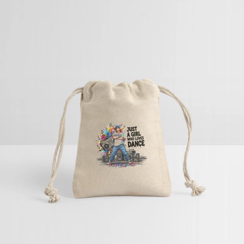 Girl Dancing with Boombox and Bright Colors