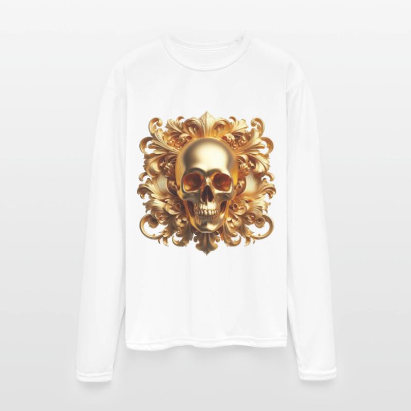 Gold Skull Scrolls Fashion Luxury Design Trends