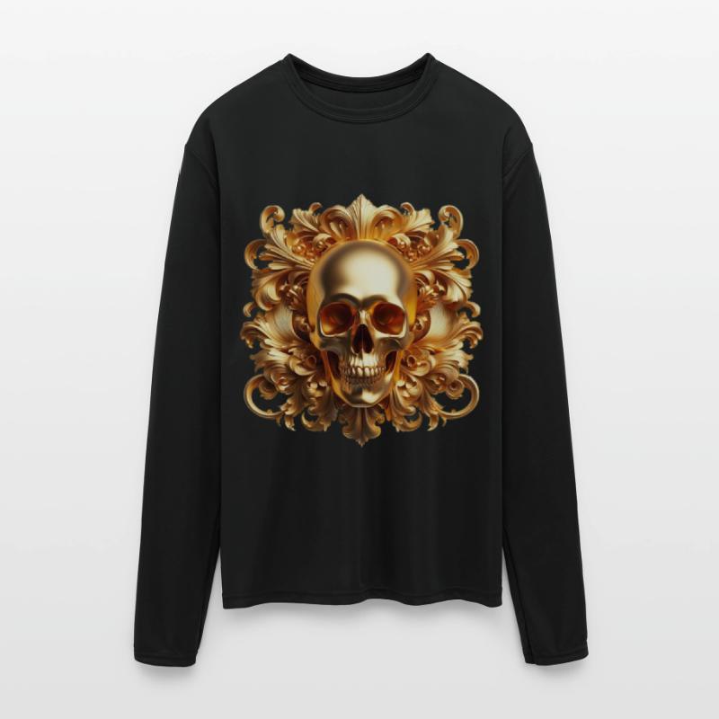 Gold Skull Scrolls Fashion Luxury Design Trends