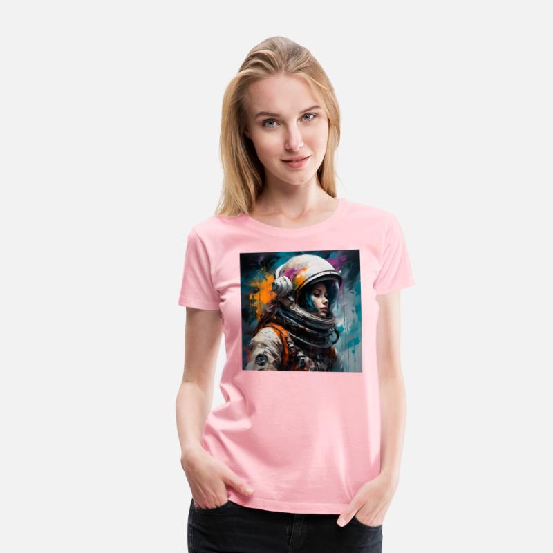 Goth Punk Astronaut Girl Space Cosmos Galaxy Art