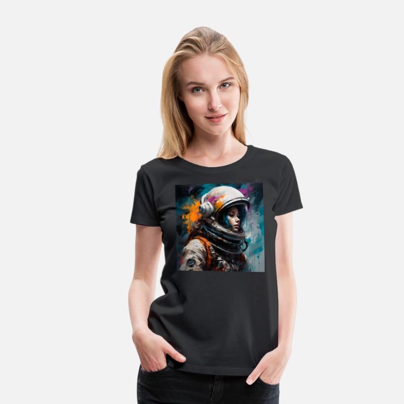 Goth Punk Astronaut Girl Space Cosmos Galaxy Art