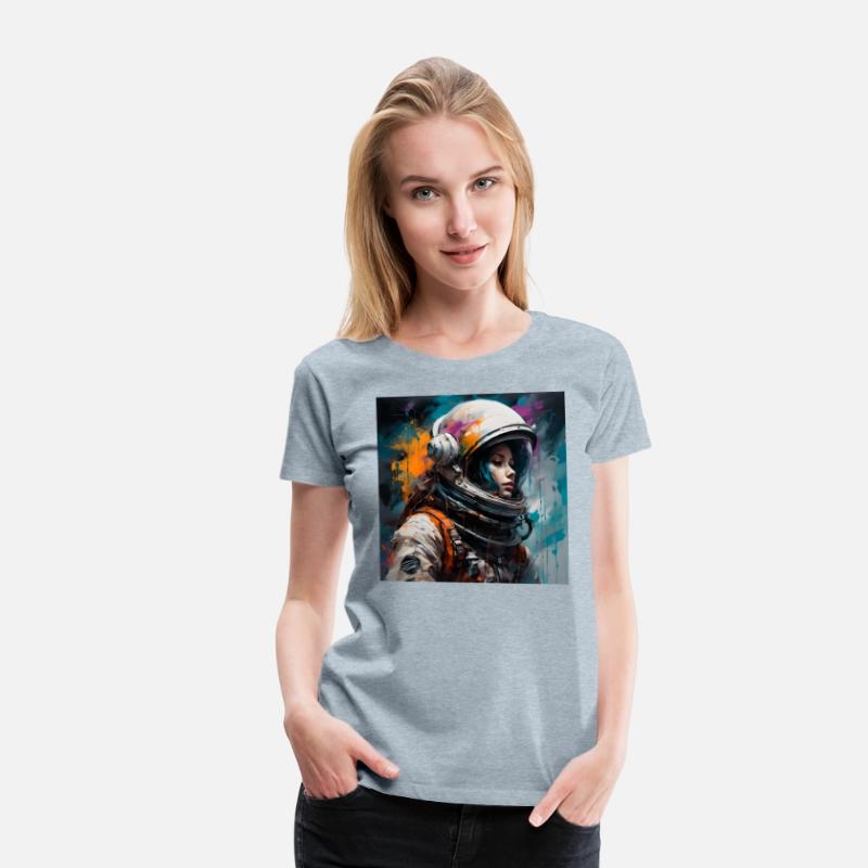 Goth Punk Astronaut Girl Space Cosmos Galaxy Art