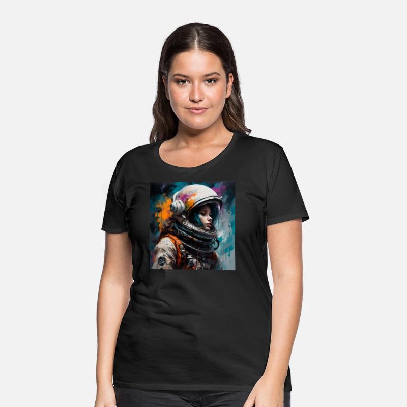 Goth Punk Astronaut Girl Space Cosmos Galaxy Art