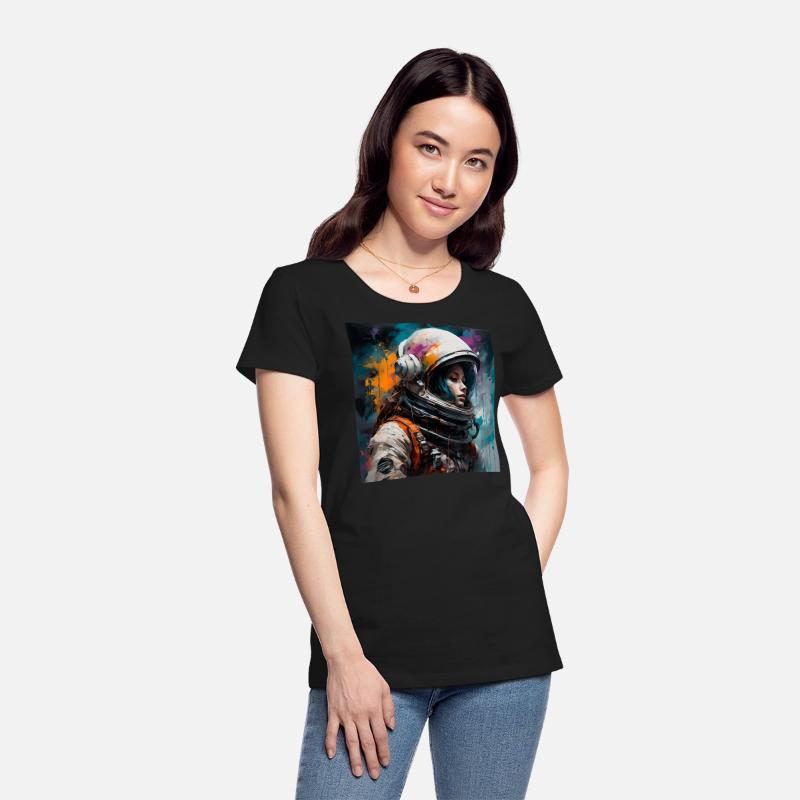 Goth Punk Astronaut Girl Space Cosmos Galaxy Art