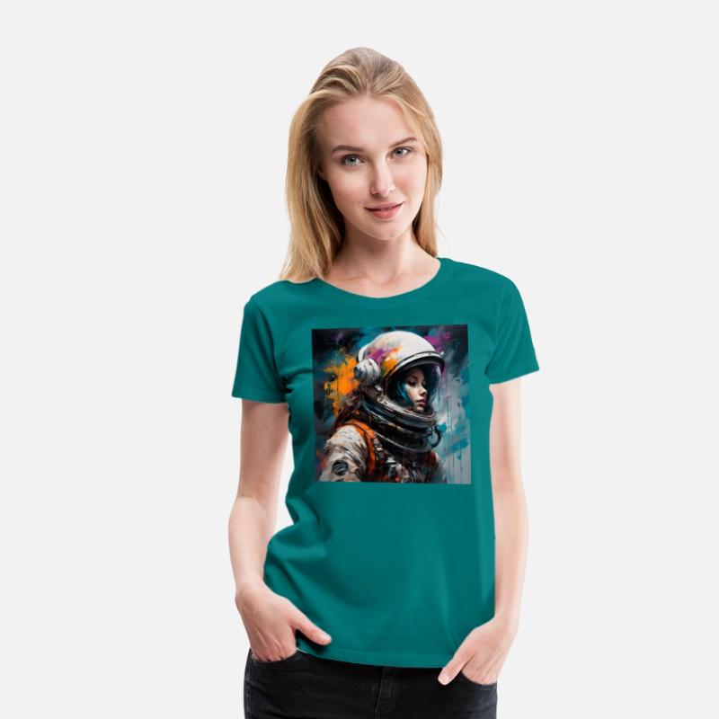 Goth Punk Astronaut Girl Space Cosmos Galaxy Art