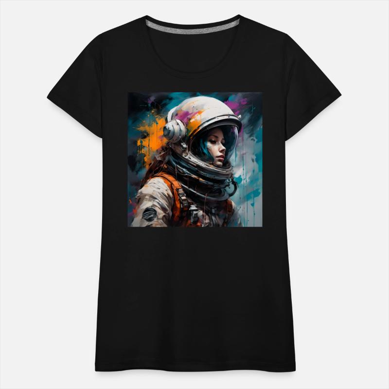 Goth Punk Astronaut Girl Space Cosmos Galaxy Art