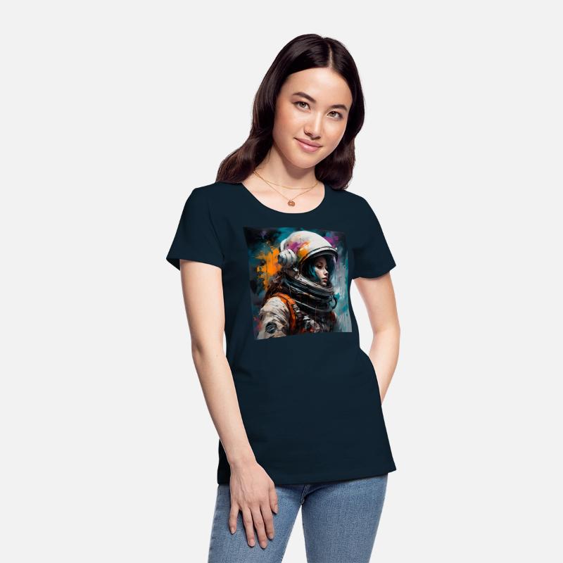 Goth Punk Astronaut Girl Space Cosmos Galaxy Art