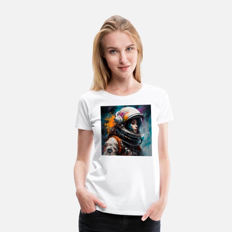 Goth Punk Astronaut Girl Space Cosmos Galaxy Art