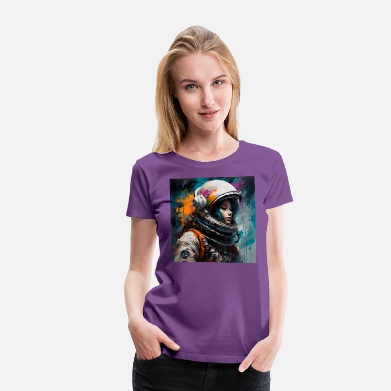 Goth Punk Astronaut Girl Space Cosmos Galaxy Art