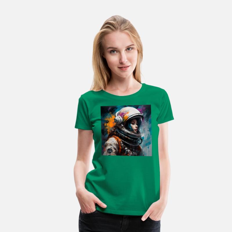 Goth Punk Astronaut Girl Space Cosmos Galaxy Art
